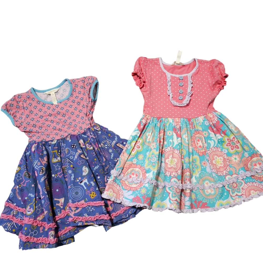 Girls MATILDA JANE Dress Size 4 Wonderment Pretty Patterns & Hypothesis Science